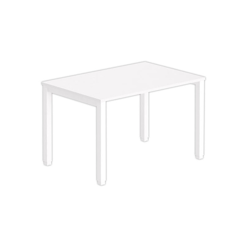 Bureau BRUXELLES 120 x 80 blanc - pieds blancs - Fiducial Office Solutions
