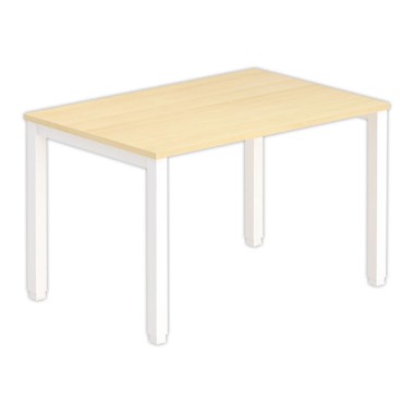 Bureau BRUXELLES 120 x 80 hêtre - pieds blancs - Fiducial Office Solutions