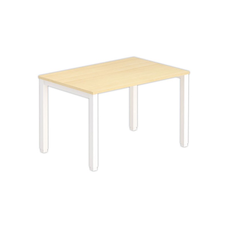 Bureau BRUXELLES 120 x 80 hêtre - pieds blancs - Fiducial Office Solutions