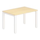 Bureau BRUXELLES 120 x 80 hêtre - pieds blancs - Fiducial Office Solutions