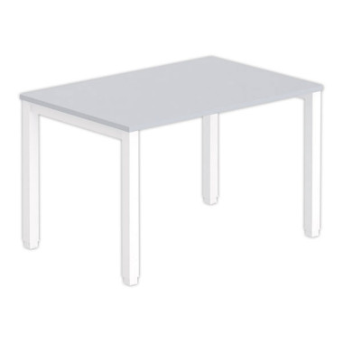 Bureau BRUXELLES 120 x 80 gris - piedsblancs - Fiducial Office Solutions