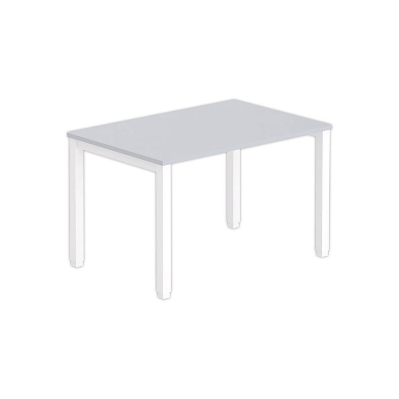Bureau BRUXELLES 120 x 80 gris - piedsblancs - Fiducial Office Solutions