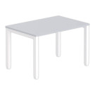 Bureau BRUXELLES 120 x 80 gris - piedsblancs - Fiducial Office Solutions