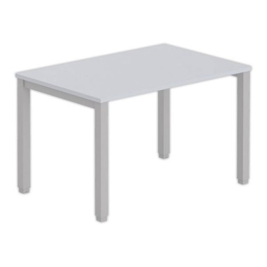 Bureau BRUXELLES 120 x 80 gris - pieds aluminium - Fiducial Office Solutions