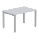 Bureau BRUXELLES 120 x 80 gris - pieds aluminium - Fiducial Office Solutions