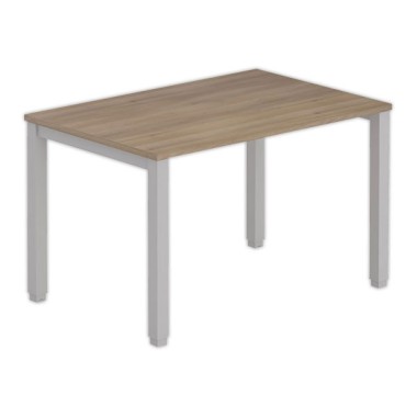 Bureau BRUXELLES 120 x 80 noyer - pieds aluminium - Fiducial Office Solutions