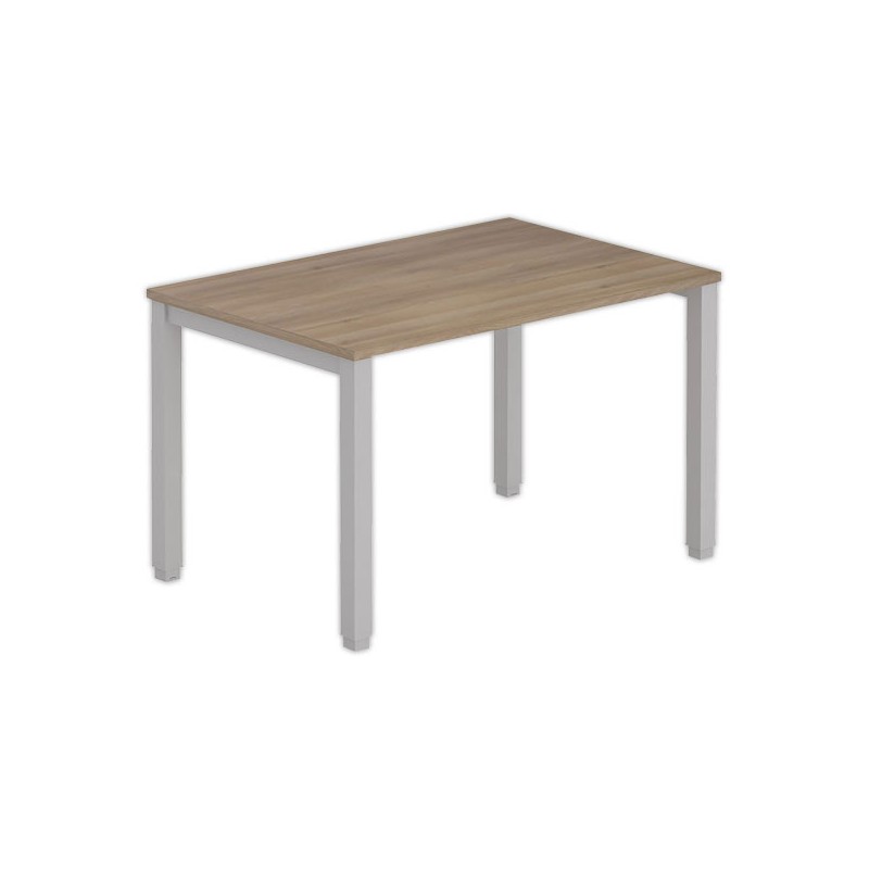 Bureau BRUXELLES 120 x 80 noyer - pieds aluminium - Fiducial Office Solutions