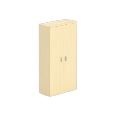 Armoire haute mélamine 2 portes 197x100x42cm hêtre - Shopdeschefs