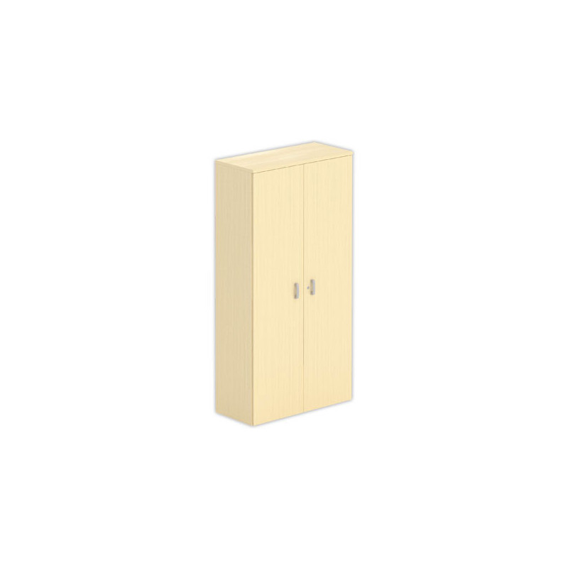 Armoire haute mélamine 2 portes 197x100x42cm hêtre - Shopdeschefs