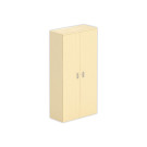 Armoire haute mélamine 2 portes 197x100x42cm hêtre - Shopdeschefs