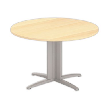 Table réunion ronde diam. 116cm hêtre/aluminium - Shopdeschefs