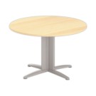 Table réunion ronde diam. 116cm hêtre/aluminium - Shopdeschefs