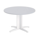 Table réunion ronde diam. 116cm gris/blanc - Shopdeschefs