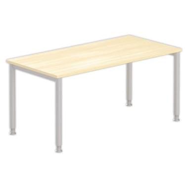 Table140 x 80 hêtre - pieds aluminium - Shopdeschefs