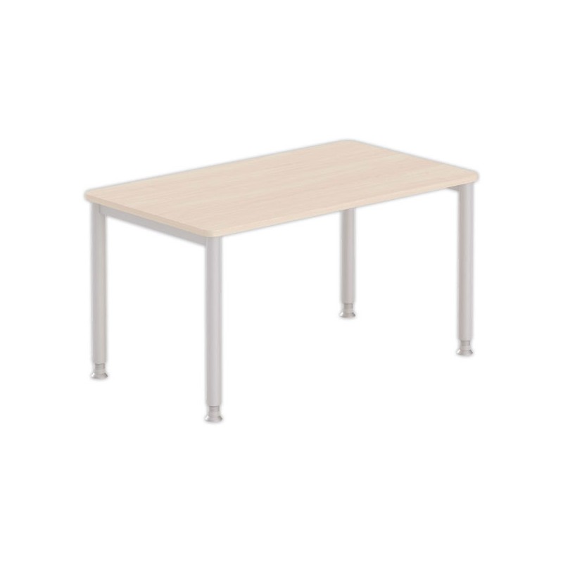 Table140 x 80 acacia clair - pieds aluminium - Shopdeschefs