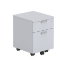 Caisson mobile mélamine gris 2 tiroirs - Shopdeschefs