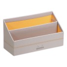 Trieur Rhodiarama simili cuir italien 26x10x13,5 cm - Argent - Rhodia