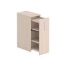 Tour de rangement ouverture à droite H1300 acacia clair - Shopdeschefs