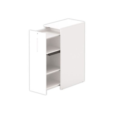 Tour de rangement ouverture à gauche H1300 blanc - Shopdeschefs