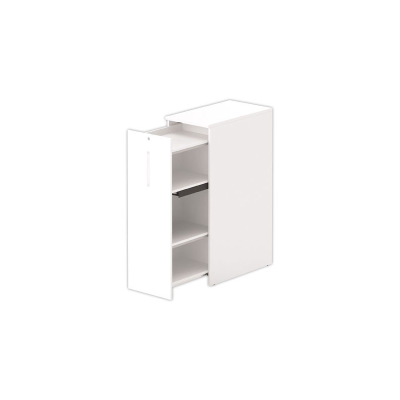 Tour de rangement ouverture à gauche H1300 blanc - Shopdeschefs