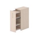 Tour de rangement ouverture à gauche H1300 acacia clair - Shopdeschefs