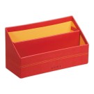 Trieur Rhodiarama simili cuir italien 26x10x13,5 cm - Rouge - Rhodia