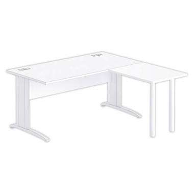 Retour BUDAPEST et BUENOS AIRES 80 x 60 plateau blanc - pieds blancs - Fiducial Office Solutions