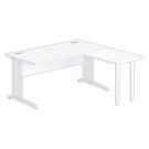 Retour BUDAPEST et BUENOS AIRES 80 x 60 plateau blanc - pieds blancs - Fiducial Office Solutions