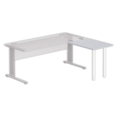 Retour BUDAPEST et BUENOS AIRES 80 x 60 plateau gris - pieds blancs - Fiducial Office Solutions