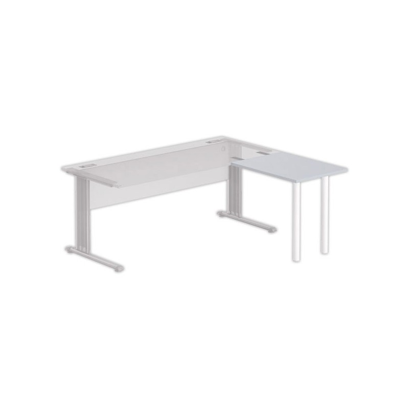 Retour BUDAPEST et BUENOS AIRES 80 x 60 plateau gris - pieds blancs - Fiducial Office Solutions