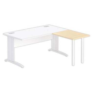 Retour BUDAPEST et BUENOS AIRES 80 x 60 plateau hêtre - pieds blancs - Fiducial Office Solutions