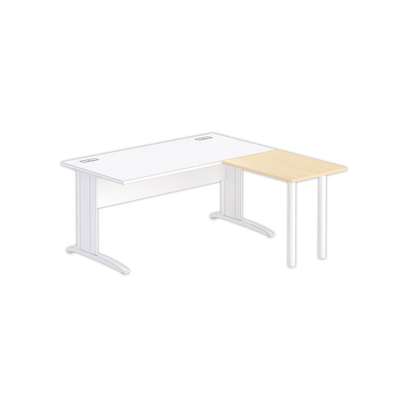 Retour BUDAPEST et BUENOS AIRES 80 x 60 plateau hêtre - pieds blancs - Fiducial Office Solutions