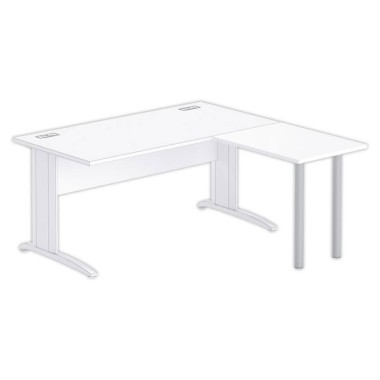 Retour BUENOS AIRES ET BUDAPEST 80 x 60 blanc - pieds alu - Fiducial Office Solutions