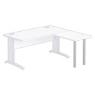 Retour BUENOS AIRES ET BUDAPEST 80 x 60 blanc - pieds alu - Fiducial Office Solutions