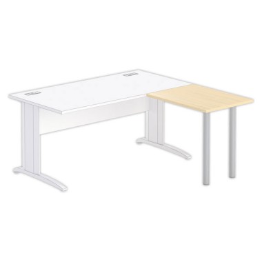 Retour BUENOS AIRES ET BUDAPEST 80 x 60 hêtre - pieds alu - Fiducial Office Solutions