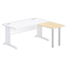 Retour BUENOS AIRES ET BUDAPEST 80 x 60 hêtre - pieds alu - Fiducial Office Solutions