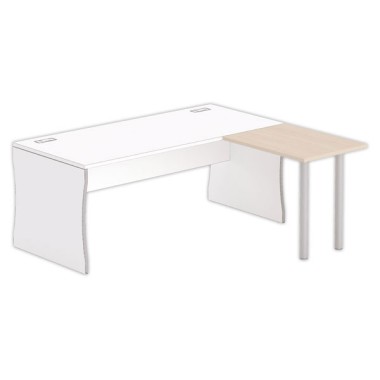 Retour BUDAPEST et BUENOS AIRES 80 x 60 acacia clair - pieds alu - Fiducial Office Solutions