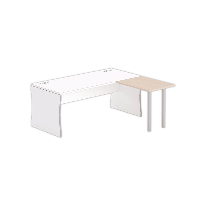 Retour BUDAPEST et BUENOS AIRES 80 x 60 acacia clair - pieds alu - Fiducial Office Solutions