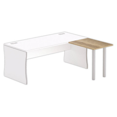 Retour BUDAPEST et BUENOS AIRES 80 x 60 chêne veiné - pieds alu FIDUC - Fiducial Office Solutions