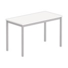 Table polyvalente rectangulaire 120 x 60 blanc / alu - Shopdeschefs
