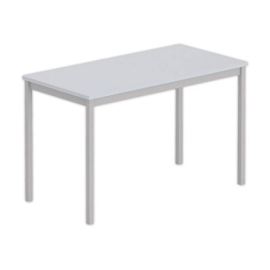 Table polyvalente rectangulaire 120 x 60 gris / aluminium - Shopdeschefs