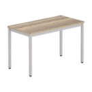 Table modulaire rectangulaire 120 x 60 chêne veiné / alu - Shopdeschefs