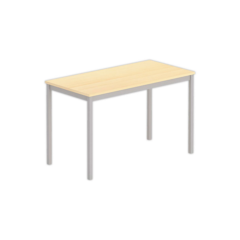 Table polyvalente rectangulaire 120 x 60 hêtre / aluminium - Shopdeschefs