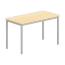 Table polyvalente rectangulaire 120 x 60 hêtre / aluminium - Shopdeschefs