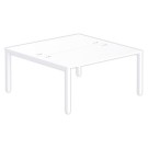 Bureau vis à vis 4 pieds 160 X 160 X 74 blanc/blanc - Fiducial Office Solutions