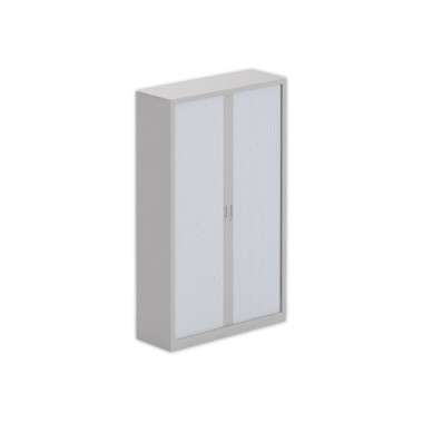 Armoire haute à rideaux 198x120 cm - alu/gris - Shopdeschefs