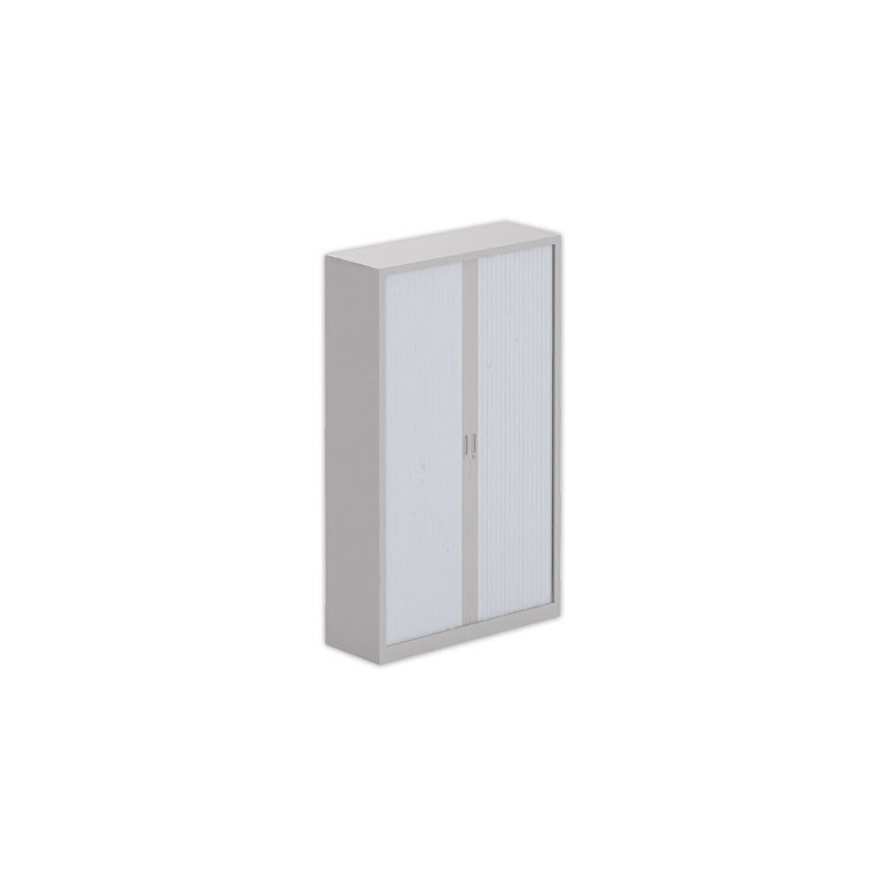 Armoire haute à rideaux 198x120 cm - alu/gris - Shopdeschefs