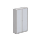 Armoire haute à rideaux 198x120 cm - alu/gris - Shopdeschefs