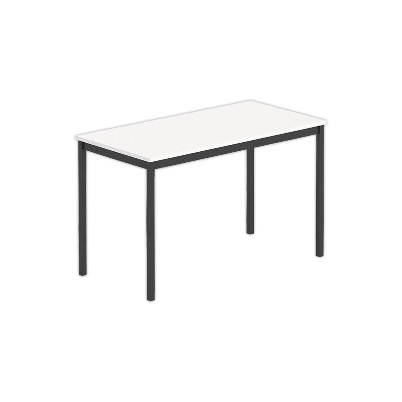 Table modulaire rectangulaire 120 x 60blanc / noir - Shopdeschefs