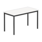 Table modulaire rectangulaire 120 x 60blanc / noir - Shopdeschefs